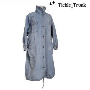 Only Vintage Light Blue Jean Jacket Coat